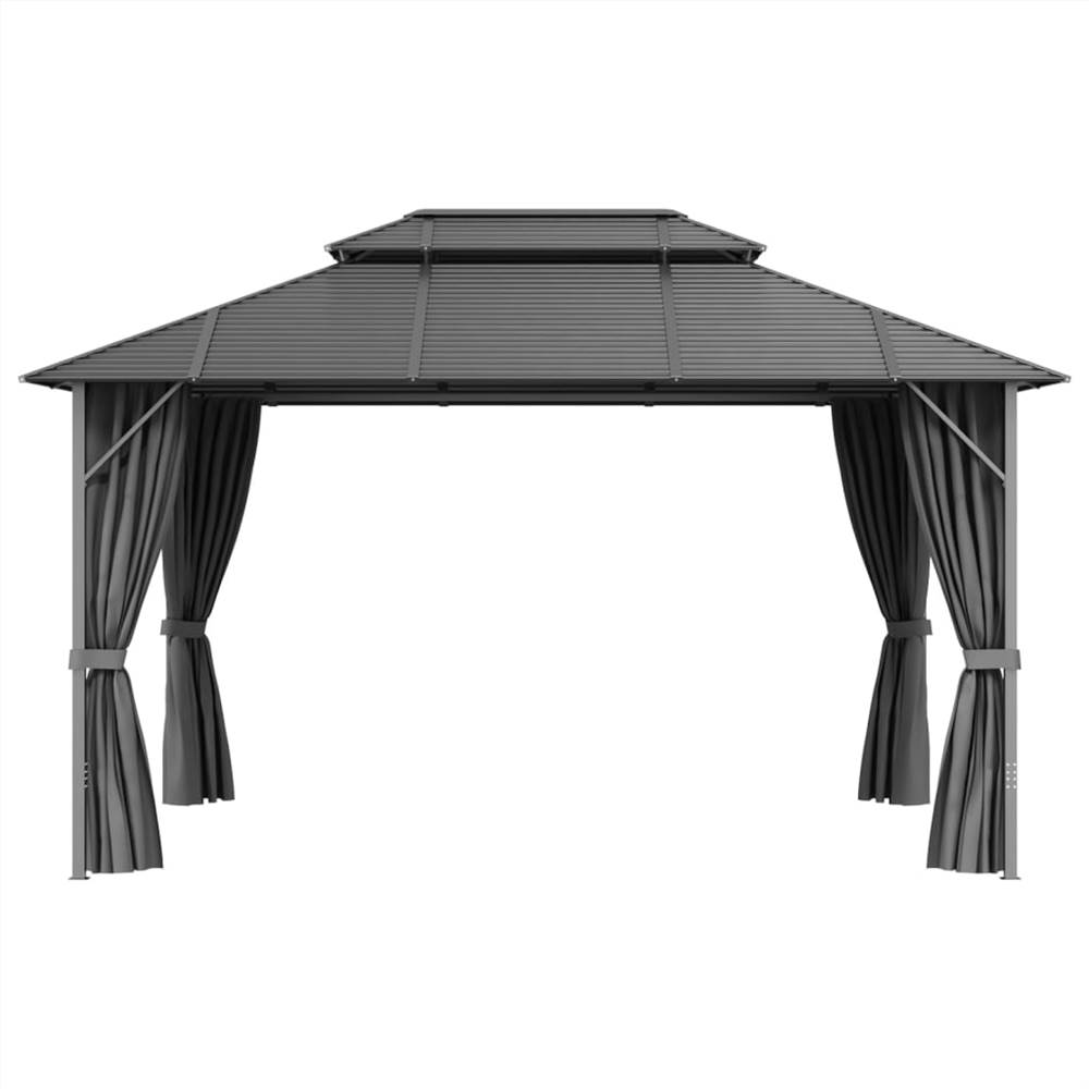 Gazebo with Sidewalls&Double Roof 3x4 m Anthracite Gazebo With Sidewalls&Double Roof 3x4 M Anthracite -Room Gazebo with Sidewalls Double Roof 3x4 m Anthracite 513429 2