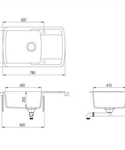 Granite Kitchen Sink Single Basin Black -Room Granite Kitchen Sink Single Basin Black 447812 4