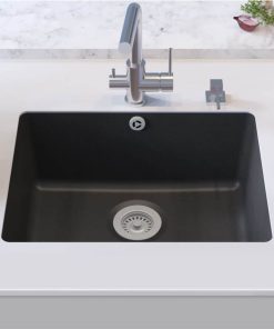 Granite Kitchen Sink Single Basin Black