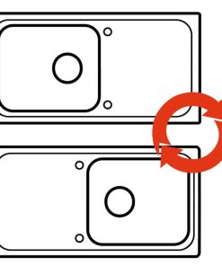 Granite Kitchen Sink Single Basin With Drainer Reversible Cream White 5 Granite Kitchen Sink Single Basin With Drainer Reversible Cream White -Room Granite Kitchen Sink Single Basin with Drainer Reversible Cream White 447059 3