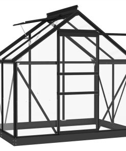Greenhouse Anthracite 155x103x191 Cm Aluminium And Glass -Room Greenhouse Anthracite 155x103x191 cm Aluminium and Glass 494618 5