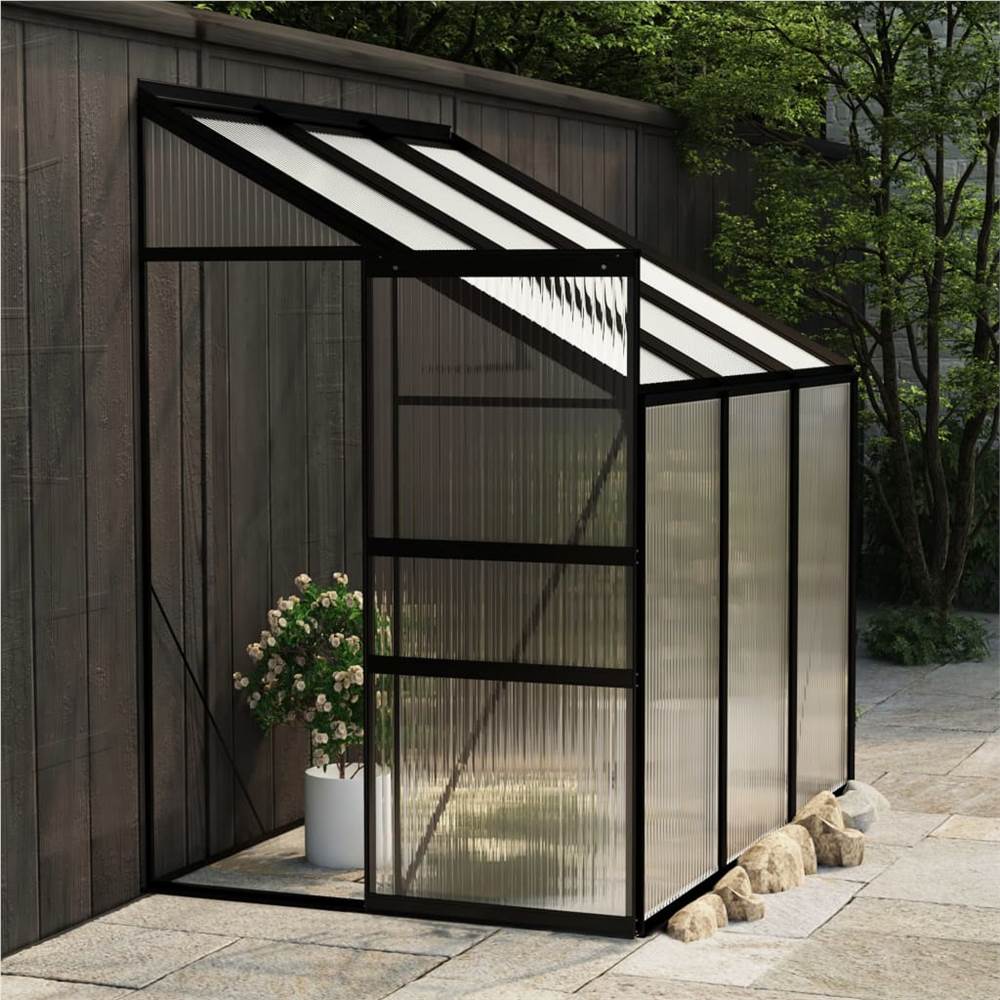 Greenhouse Anthracite Aluminium 3.8 m³ Greenhouse Anthracite Aluminium 3.8 M³ -Room Greenhouse Anthracite Aluminium 3 8 m 465244 0