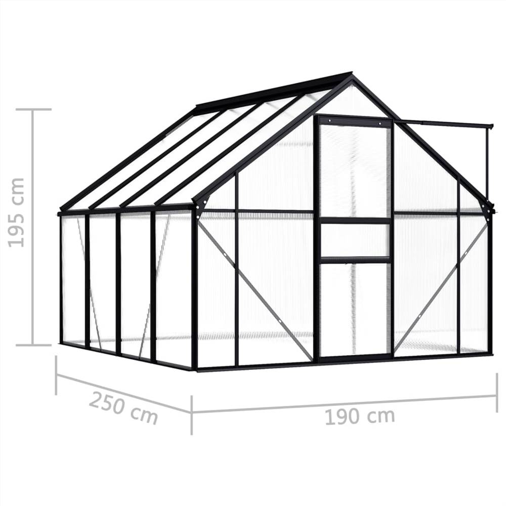 Greenhouse Anthracite Aluminium 4.75 m² Greenhouse Anthracite Aluminium 4.75 M² -Room Greenhouse Anthracite Aluminium 4 75 m 446561 5