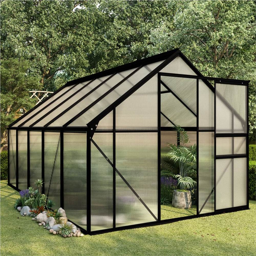 Greenhouse Anthracite Aluminium 5.89 m² Greenhouse Anthracite Aluminium 5.89 M² -Room Greenhouse Anthracite Aluminium 5 89 m 438964 0