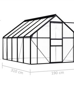 Greenhouse Anthracite Aluminium 5.89 M² 7 Greenhouse Anthracite Aluminium 5.89 M² -Room Greenhouse Anthracite Aluminium 5 89 m 438964 5