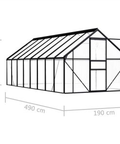 Greenhouse Anthracite Aluminium 9.31 M² -Room Greenhouse Anthracite Aluminium 9 31 m 454706 5