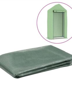 Greenhouse Replacement Cover (0.5 M²) 50x100x190 Cm Green