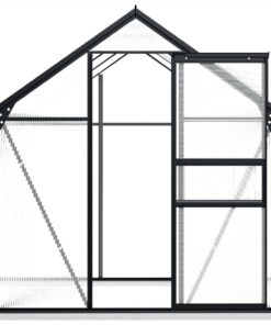 Greenhouse With Base Frame Anthracite Aluminium 3.61 M² -Room Greenhouse with Base Frame Anthracite Aluminium 3 61 m 437168 3