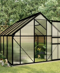 Greenhouse With Base Frame Anthracite Aluminium 4.75 M²