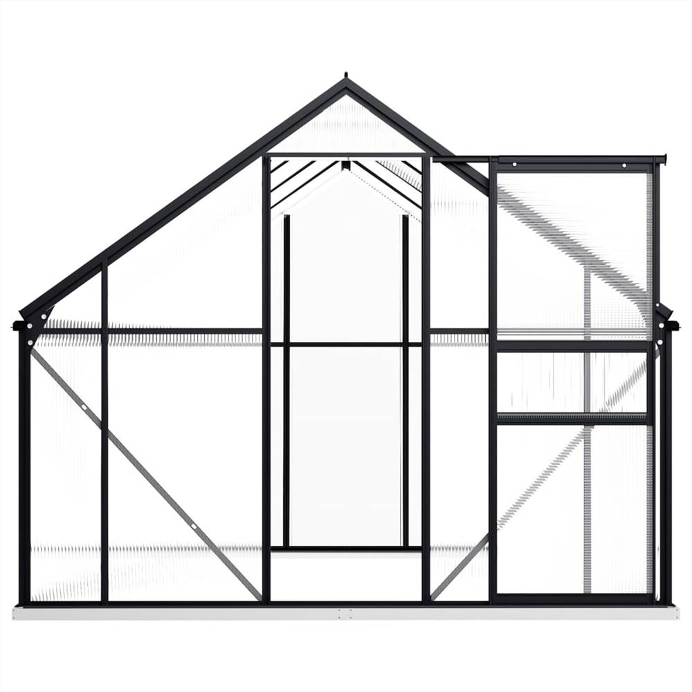 Greenhouse with Base Frame Anthracite Aluminium 4.75 m² Greenhouse With Base Frame Anthracite Aluminium 4.75 M² -Room Greenhouse with Base Frame Anthracite Aluminium 4 75 m 437566 3