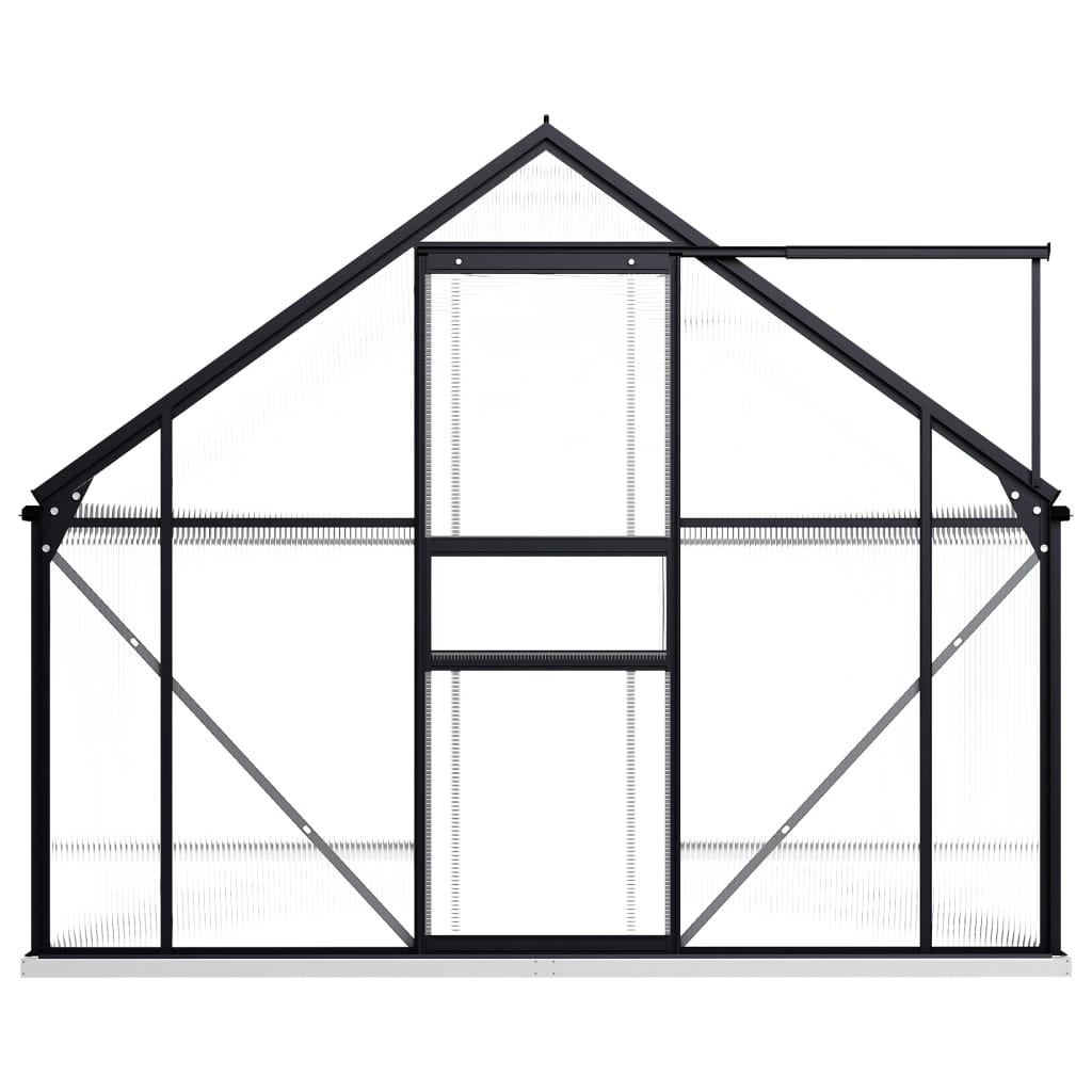 Greenhouse with Base Frame Anthracite Aluminium 5.89 m² Greenhouse With Base Frame Anthracite Aluminium 5.89 M² -Room Greenhouse with Base Frame Anthracite Aluminium 5 89 m 433630 2