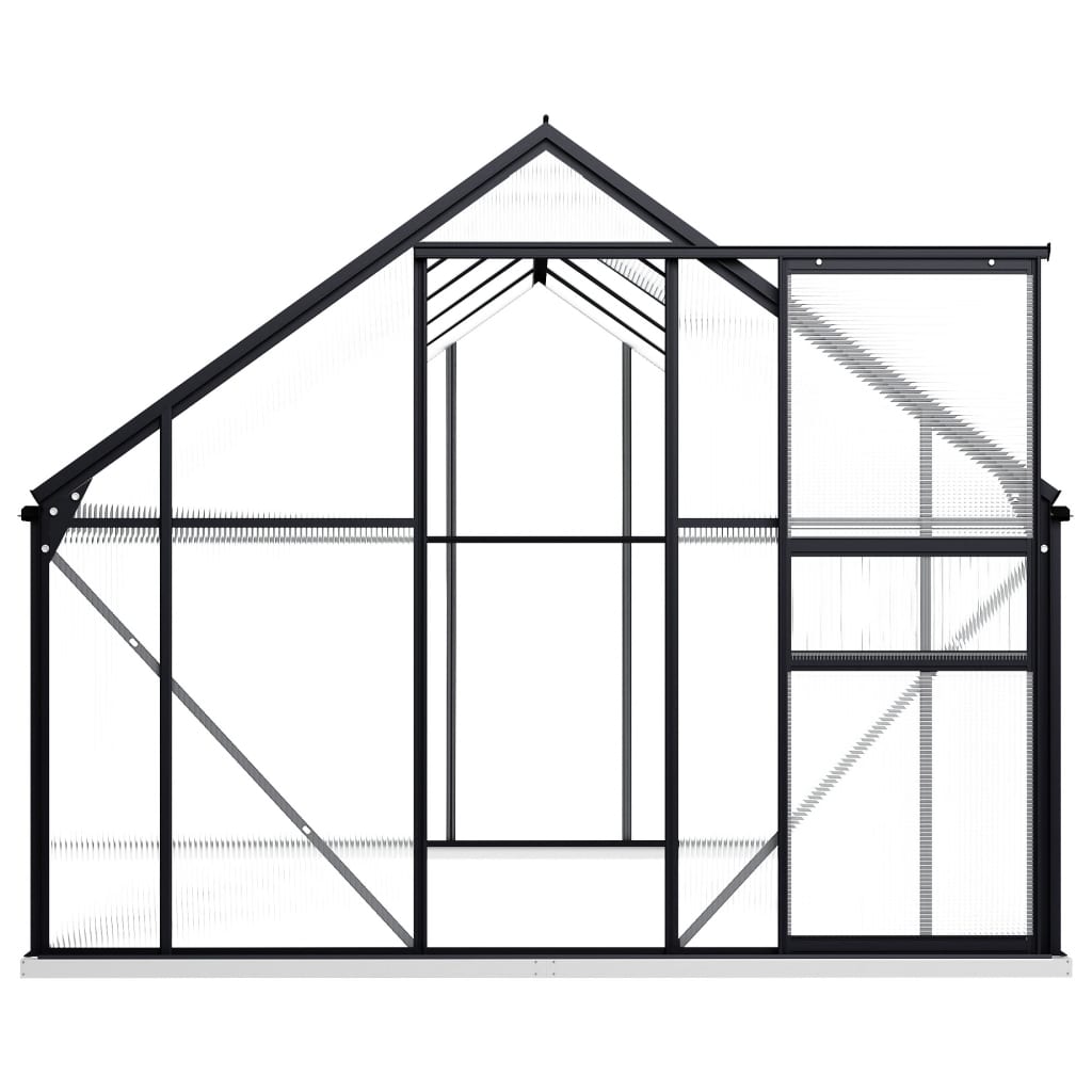 Greenhouse with Base Frame Anthracite Aluminium 5.89 m² Greenhouse With Base Frame Anthracite Aluminium 5.89 M² -Room Greenhouse with Base Frame Anthracite Aluminium 5 89 m 433630 3