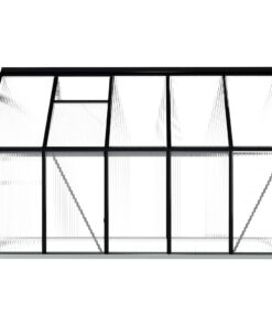 Greenhouse With Base Frame Anthracite Aluminium 5.89 M² 6 Greenhouse With Base Frame Anthracite Aluminium 5.89 M² -Room Greenhouse with Base Frame Anthracite Aluminium 5 89 m 433630 4