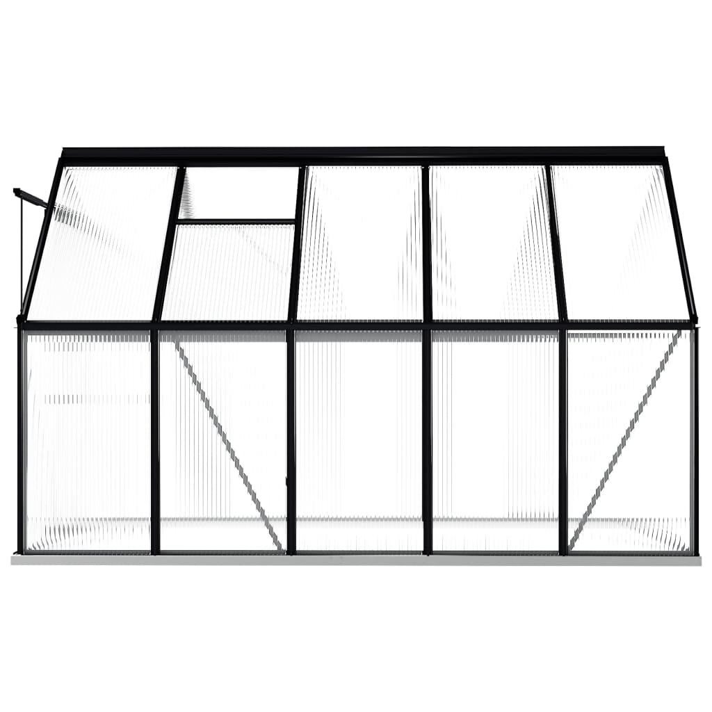 Greenhouse with Base Frame Anthracite Aluminium 5.89 m² Greenhouse With Base Frame Anthracite Aluminium 5.89 M² -Room Greenhouse with Base Frame Anthracite Aluminium 5 89 m 433630 4