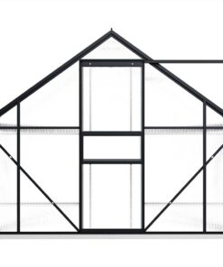Greenhouse With Base Frame Anthracite Aluminium 7.03 M² -Room Greenhouse with Base Frame Anthracite Aluminium 7 03 m 447164 2