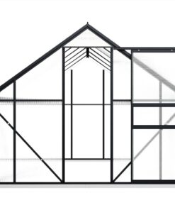 Greenhouse With Base Frame Anthracite Aluminium 7.03 M² -Room Greenhouse with Base Frame Anthracite Aluminium 7 03 m 447164 3