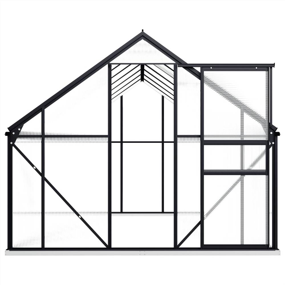 Greenhouse with Base Frame Anthracite Aluminium 8.17 m² Greenhouse With Base Frame Anthracite Aluminium 8.17 M² -Room Greenhouse with Base Frame Anthracite Aluminium 8 17 m 441970 3