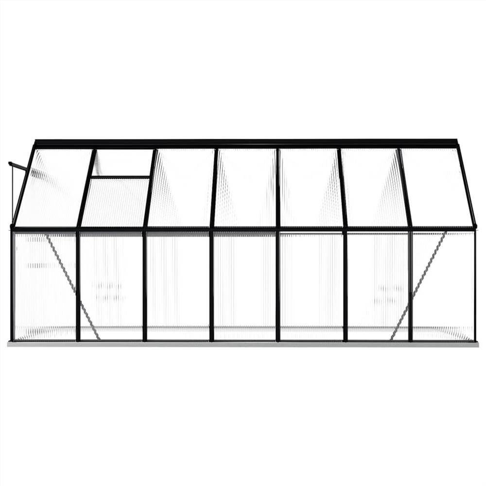 Greenhouse with Base Frame Anthracite Aluminium 8.17 m² Greenhouse With Base Frame Anthracite Aluminium 8.17 M² -Room Greenhouse with Base Frame Anthracite Aluminium 8 17 m 441970 4