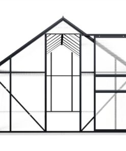Greenhouse With Base Frame Anthracite Aluminium 9.31 M² 5 Greenhouse With Base Frame Anthracite Aluminium 9.31 M² -Room Greenhouse with Base Frame Anthracite Aluminium 9 31 m 438852 3