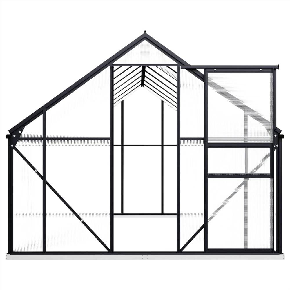 Greenhouse with Base Frame Anthracite Aluminium 9.31 m² Greenhouse With Base Frame Anthracite Aluminium 9.31 M² -Room Greenhouse with Base Frame Anthracite Aluminium 9 31 m 438852 3