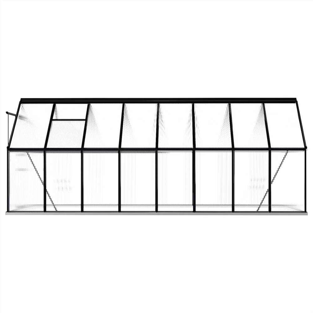 Greenhouse with Base Frame Anthracite Aluminium 9.31 m² Greenhouse With Base Frame Anthracite Aluminium 9.31 M² -Room Greenhouse with Base Frame Anthracite Aluminium 9 31 m 438852 4