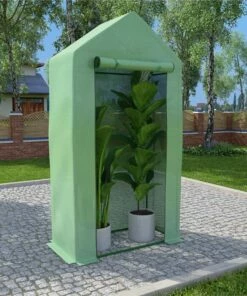 Greenhouse With Steel Frame 100 X 50 X 190 Cm