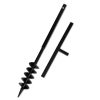 Ground Drill With Handle Auger Bit 100 Mm Double Spirals Steel Black -Room Ground Drill with Handle Auger Bit 100 mm Double Spirals Steel Black 442578 0