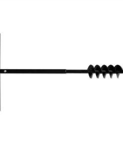 Ground Drill With Handle Auger Bit 100 Mm Double Spirals Steel Black -Room Ground Drill with Handle Auger Bit 100 mm Double Spirals Steel Black 442578 2