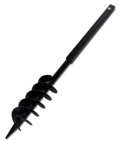 Ground Drill With Handle Auger Bit 100 Mm Double Spirals Steel Black -Room Ground Drill with Handle Auger Bit 100 mm Double Spirals Steel Black 442578 3