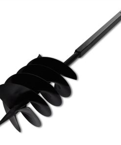 Ground Drill With Handle Auger Bit 200 Mm Three Spirals Steel Black -Room Ground Drill with Handle Auger Bit 200 mm Three Spirals Steel Black 439181 3