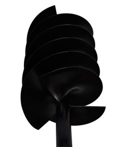 Ground Drill With Handle Auger Bit 200 Mm Three Spirals Steel Black -Room Ground Drill with Handle Auger Bit 200 mm Three Spirals Steel Black 439181 4