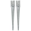 Ground Spikes 2 Pcs Silver 10x10x76 Cm Galvanised Steel 2 Ground Spikes 2 Pcs Silver 10x10x76 Cm Galvanised Steel -Room Ground Spikes 2 pcs Silver 10x10x76 cm Galvanised Steel 436516 0