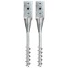 Ground Spikes 2 Pcs Silver 7x7x56 Cm Galvanised Steel -Room Ground Spikes 2 pcs Silver 7x7x56 cm Galvanised Steel 448011 0