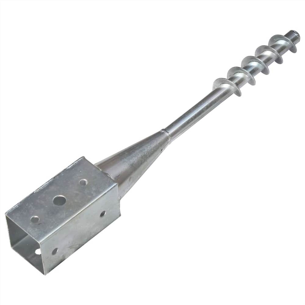 Ground Spikes 2 pcs Silver 7x7x56 cm Galvanised Steel Ground Spikes 2 Pcs Silver 7x7x56 Cm Galvanised Steel -Room Ground Spikes 2 pcs Silver 7x7x56 cm Galvanised Steel 448011 2