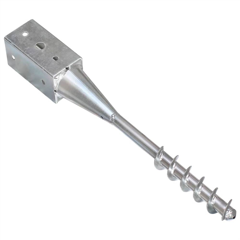 Ground Spikes 2 pcs Silver 7x7x56 cm Galvanised Steel Ground Spikes 2 Pcs Silver 7x7x56 Cm Galvanised Steel -Room Ground Spikes 2 pcs Silver 7x7x56 cm Galvanised Steel 448011 3