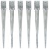 Ground Spikes 6 Pcs Silver 10x10x91 Cm Galvanised Steel 1 Ground Spikes 6 Pcs Silver 10x10x91 Cm Galvanised Steel -Room Ground Spikes 6 pcs Silver 10x10x91 cm Galvanised Steel 443006 0