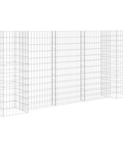 H-Shaped Gabion Planter Steel Wire 260x40x120 Cm -Room H Shaped Gabion Planter Steel Wire 260x40x120 cm 452155 1