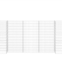 H-Shaped Gabion Planter Steel Wire 260x40x120 Cm -Room H Shaped Gabion Planter Steel Wire 260x40x120 cm 452155 2