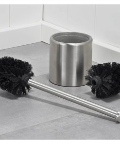 HI Toilet Brush With Holder 10 Cm Stainless Steel 4 HI Toilet Brush With Holder 10 Cm Stainless Steel -Room HI Toilet Brush with Holder 10 cm Stainless Steel 484518 2