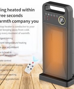 HQ-YND-2000D 2000W Desktop Vertical Electric Heater, PTC Ceramic Space Heater, 60 Degree Rotating, Remote Control - EU Plug -Room HQ YND 2000D 2000W Desktop Vertical Electric Heater EU Plug 512218 2