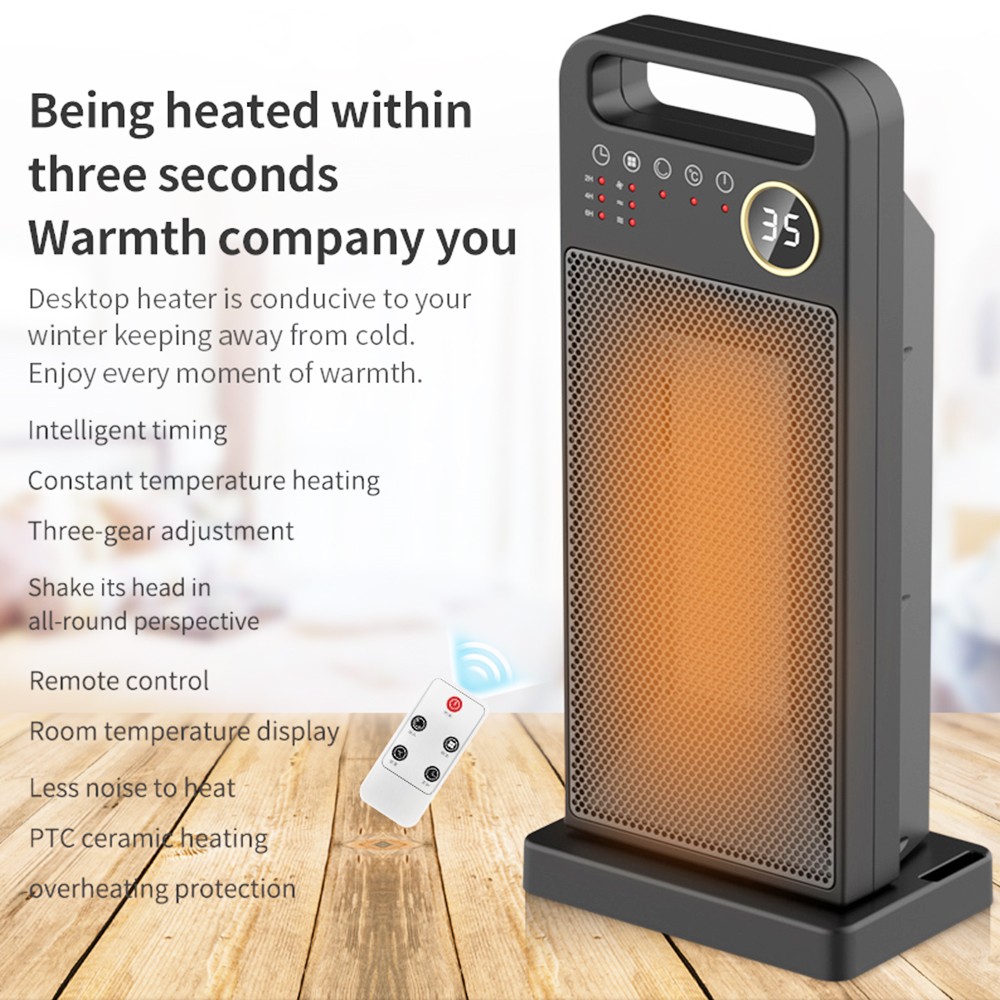 HQ-YND-2000D 2000W Desktop Vertical Electric Heater, PTC Ceramic Space Heater, 60 Degree Rotating, Remote Control - UK Plug HQ-YND-2000D 2000W Desktop Vertical Electric Heater, PTC Ceramic Space Heater, 60 Degree Rotating, Remote Control - UK Plug -Room HQ YND 2000D 2000W Desktop Vertical Electric Heater UK Plug 512219 2