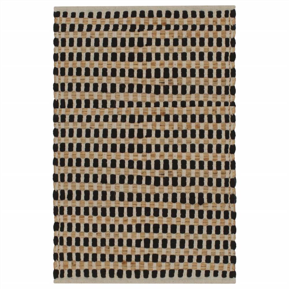 Hand-Woven Jute Bathroom Mat Set Fabric Natural and Black Hand-Woven Jute Bathroom Mat Set Fabric Natural And Black -Room Hand Woven Jute Bathroom Mat Set Fabric Natural and Black 456081 2