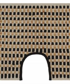 Hand-Woven Jute Bathroom Mat Set Fabric Natural And Black 5 Hand-Woven Jute Bathroom Mat Set Fabric Natural And Black -Room Hand Woven Jute Bathroom Mat Set Fabric Natural and Black 456081 3