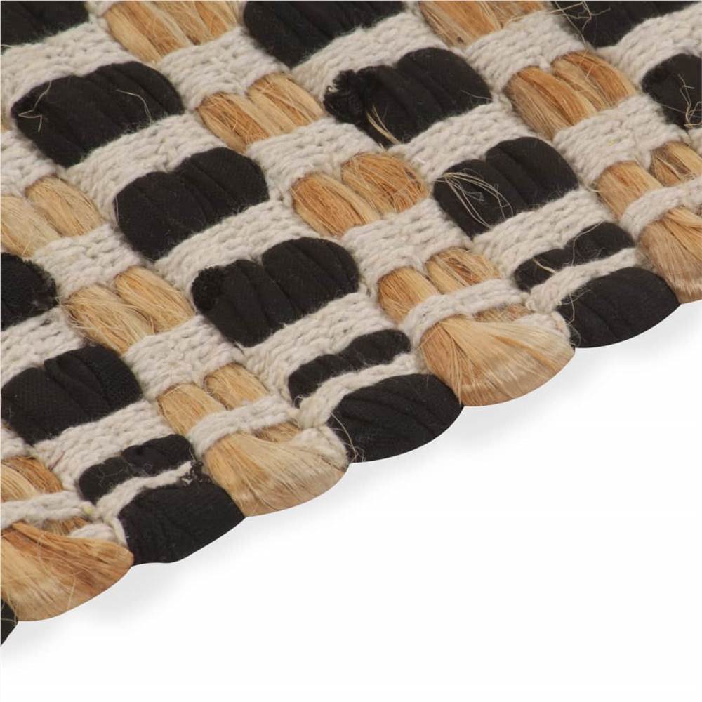 Hand-Woven Jute Bathroom Mat Set Fabric Natural and Black Hand-Woven Jute Bathroom Mat Set Fabric Natural And Black -Room Hand Woven Jute Bathroom Mat Set Fabric Natural and Black 456081 4
