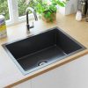 Handmade Kitchen Sink With Strainer Black Stainless Steel 1 Handmade Kitchen Sink With Strainer Black Stainless Steel -Room Handmade Kitchen Sink with Strainer Black Stainless Steel 445270 0