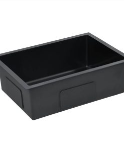 Handmade Kitchen Sink With Strainer Black Stainless Steel 5 Handmade Kitchen Sink With Strainer Black Stainless Steel -Room Handmade Kitchen Sink with Strainer Black Stainless Steel 445270 3