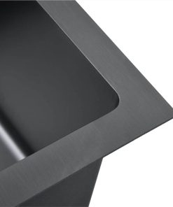 Handmade Kitchen Sink With Strainer Black Stainless Steel 7 Handmade Kitchen Sink With Strainer Black Stainless Steel -Room Handmade Kitchen Sink with Strainer Black Stainless Steel 445270 5