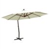Hanging Parasol With Wooden Pole 350 Cm Sand White -Room Hanging Parasol with Wooden Pole 350 cm Sand White 509295 0