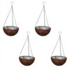 Hanging Round Willow Basket 4 Pcs With Liner & Chain 2 Hanging Round Willow Basket 4 Pcs With Liner & Chain -Room Hanging Round Willow Basket 4 pcs with Liner Chain 515977 0