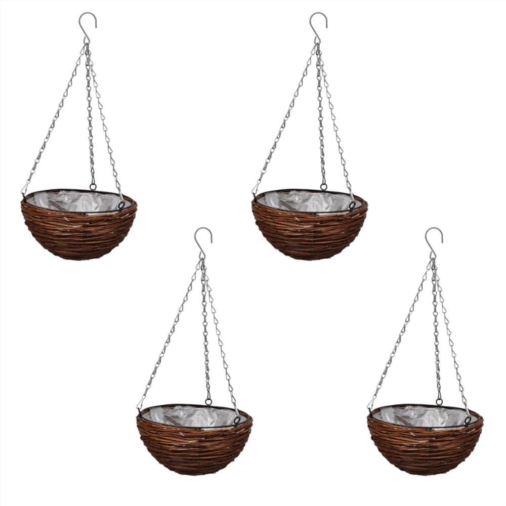 Hanging Round Willow Basket 4 pcs with Liner & Chain Hanging Round Willow Basket 4 Pcs With Liner & Chain -Room Hanging Round Willow Basket 4 pcs with Liner Chain 515977 0